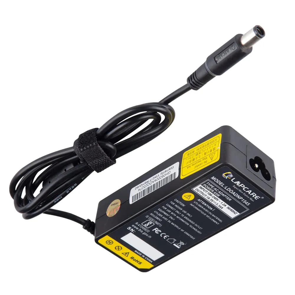 Lapcare Laptop Adapter Compatible For Dell 65w | 19.5v/3.34a | 7.4mm x 5.0mm view 3
